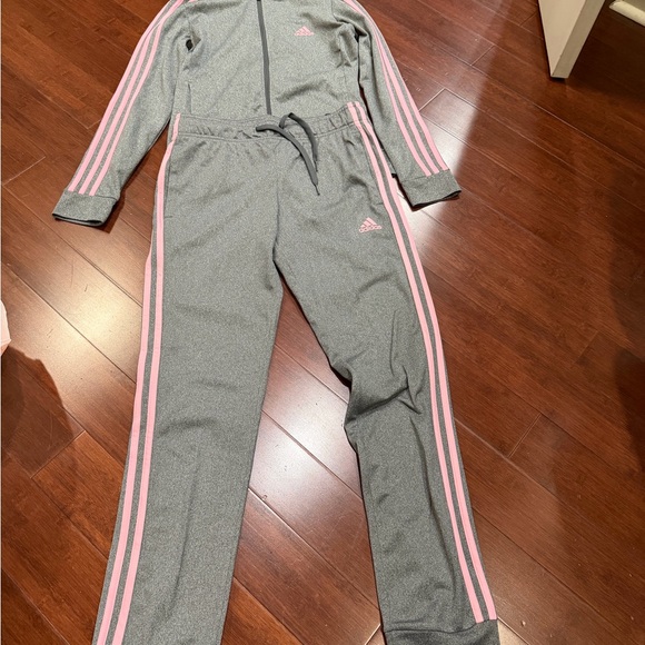 Adidas Women’s Gray and Pink Track Suit - Picture 2 of 8